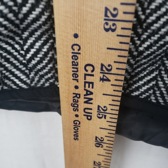 Merokeety Black and White Herringbone Full Zip Vest Sz XL - Picture 6 of 7